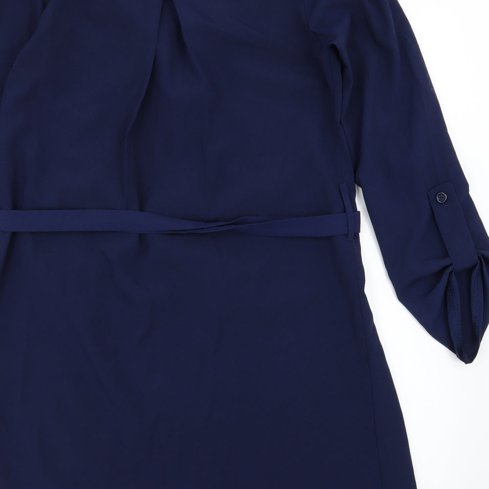 Boohoo Womens Blue  Chiffon T-Shirt Dress  Size 8