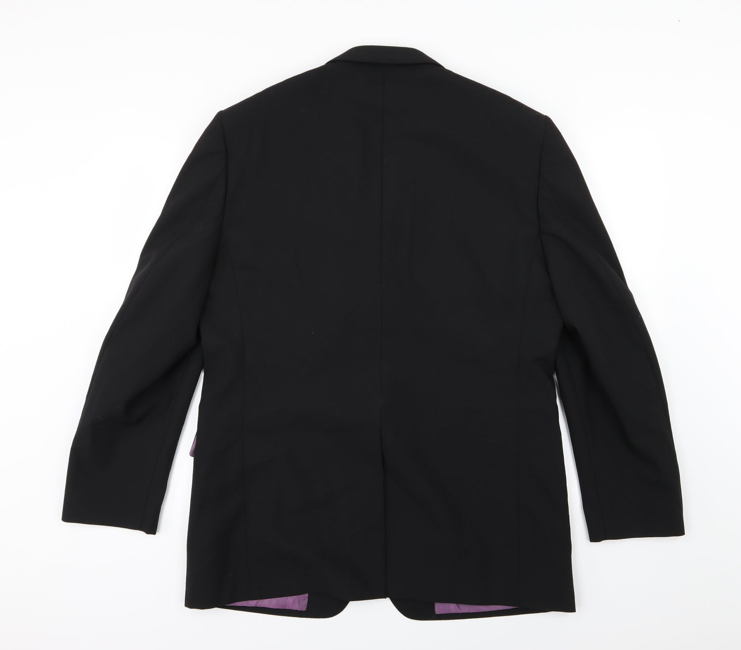 1860 Menswear Mens Black  Rayon Jacket Suit Jacket Size 42