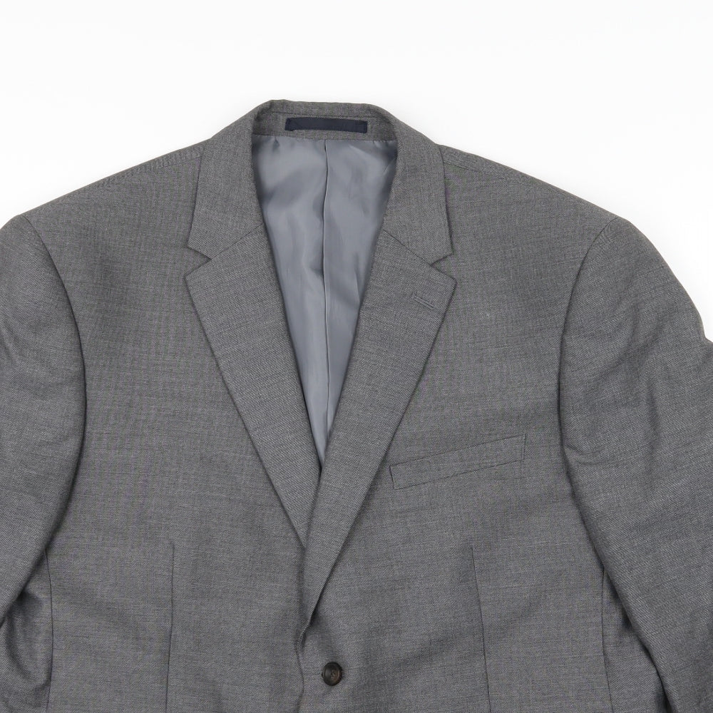 Marks and Spencer Mens Grey  Rayon Jacket Suit Jacket Size 44
