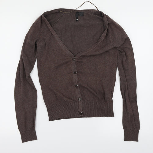 H&M Womens Brown   Cardigan Jumper Size 10