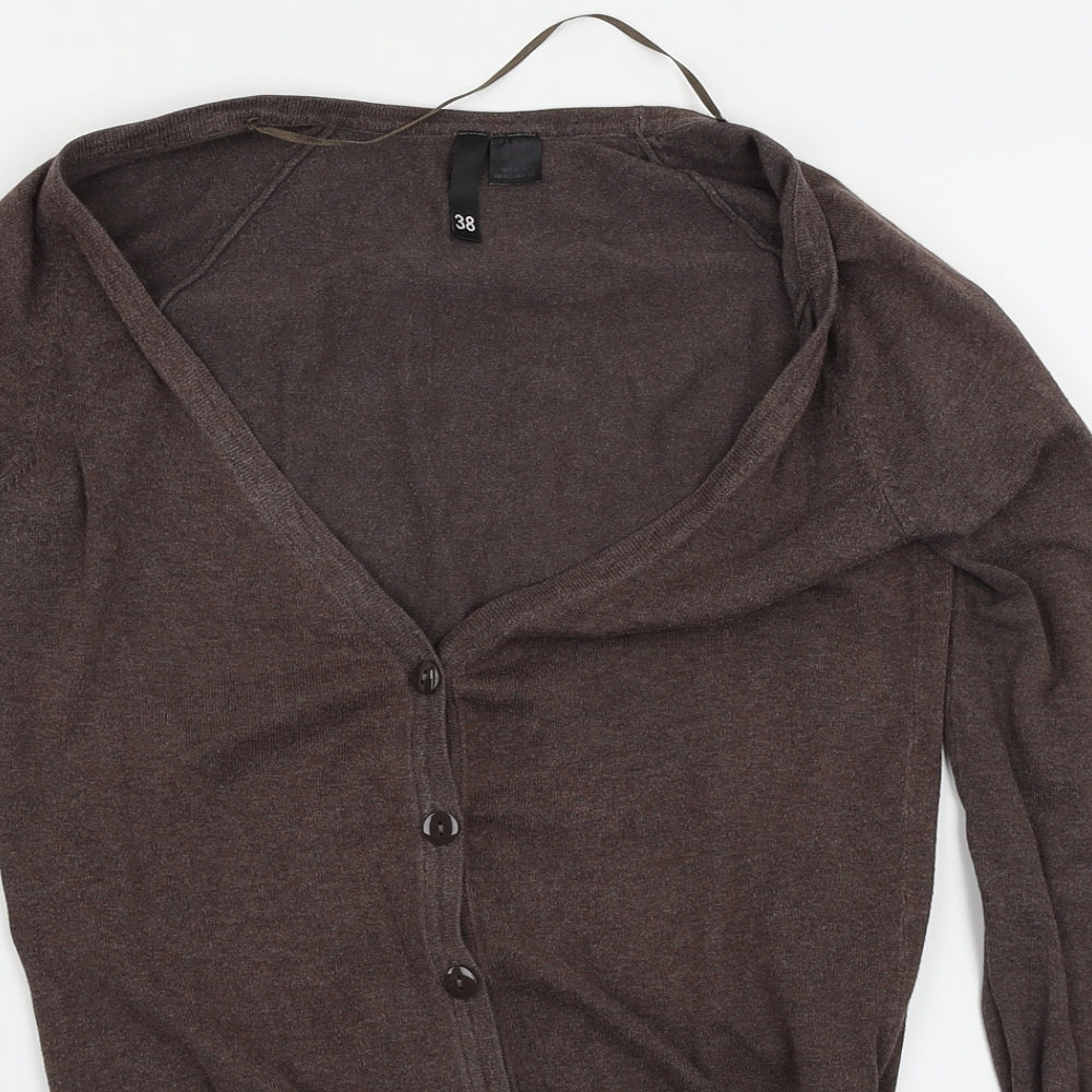 H&M Womens Brown   Cardigan Jumper Size 10
