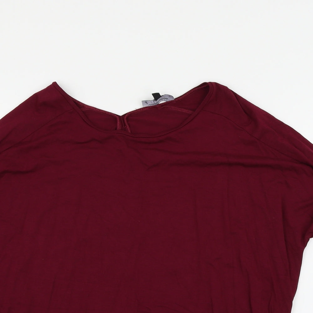 Warehouse Womens Purple   Basic T-Shirt Size 8