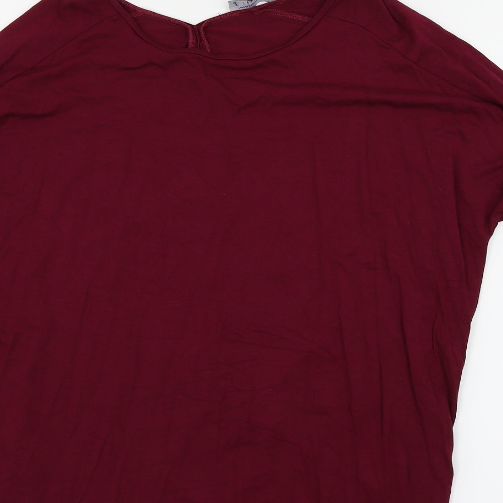 Warehouse Womens Purple   Basic T-Shirt Size 8