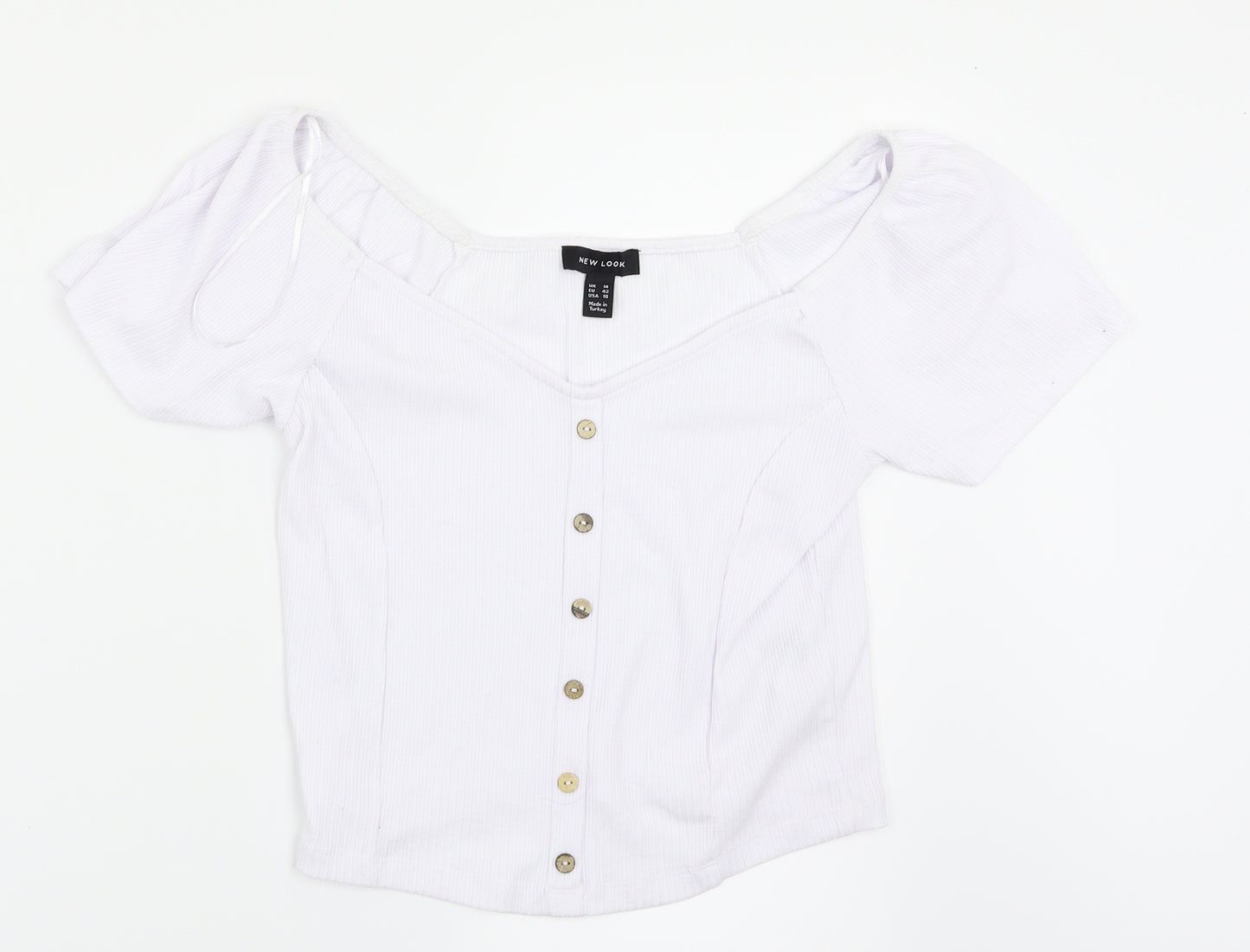 New Look Womens White   Basic Blouse Size 14