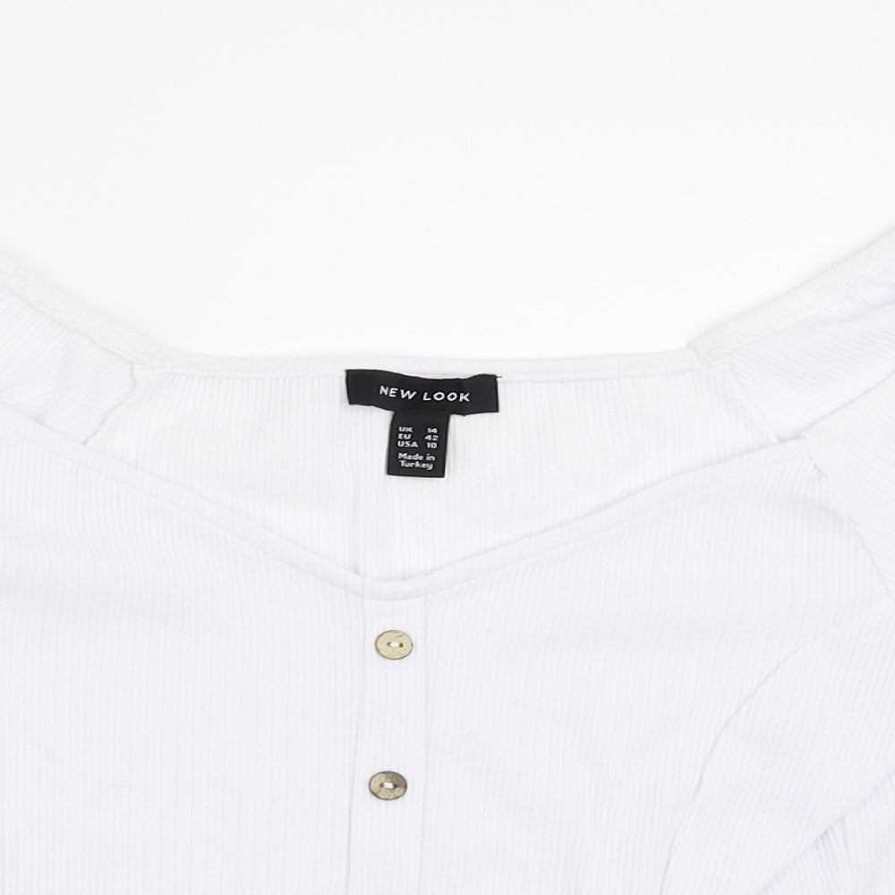 New Look Womens White   Basic Blouse Size 14