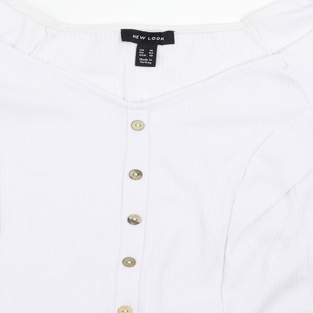 New Look Womens White   Basic Blouse Size 14