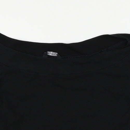 Select Womens Black   Basic T-Shirt Size 14