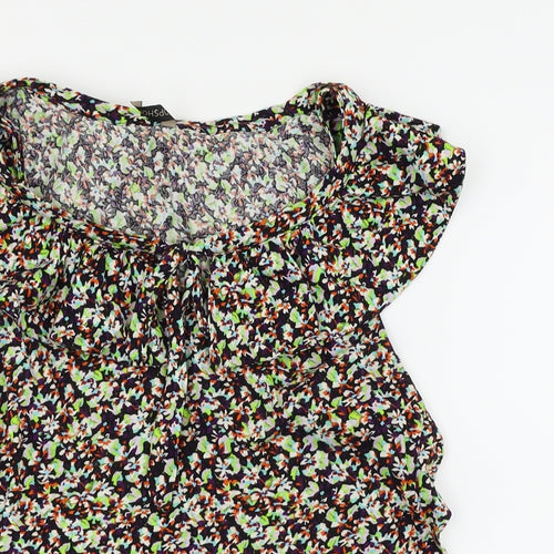 Topshop Womens Multicoloured Floral  Basic Blouse Size 10