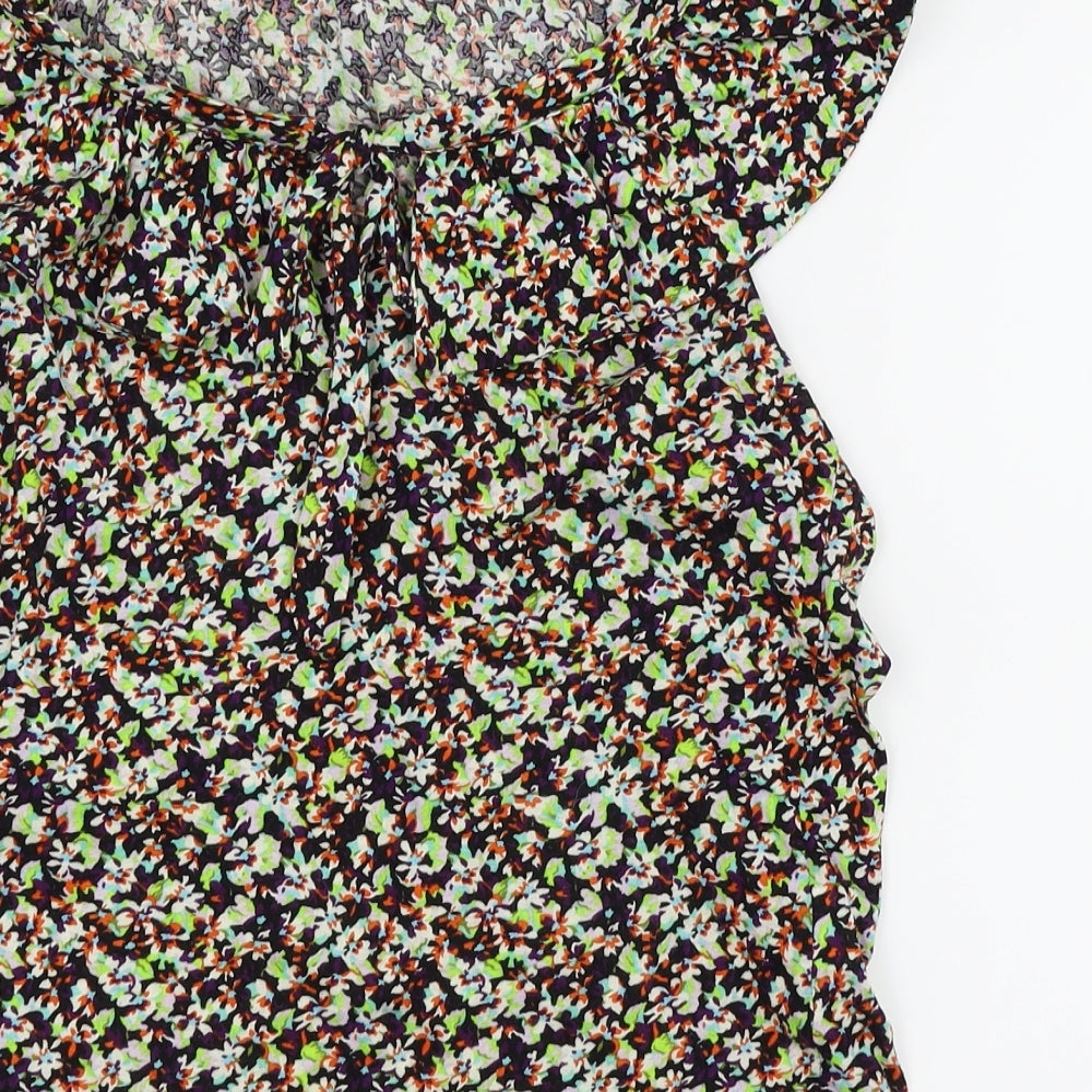 Topshop Womens Multicoloured Floral  Basic Blouse Size 10