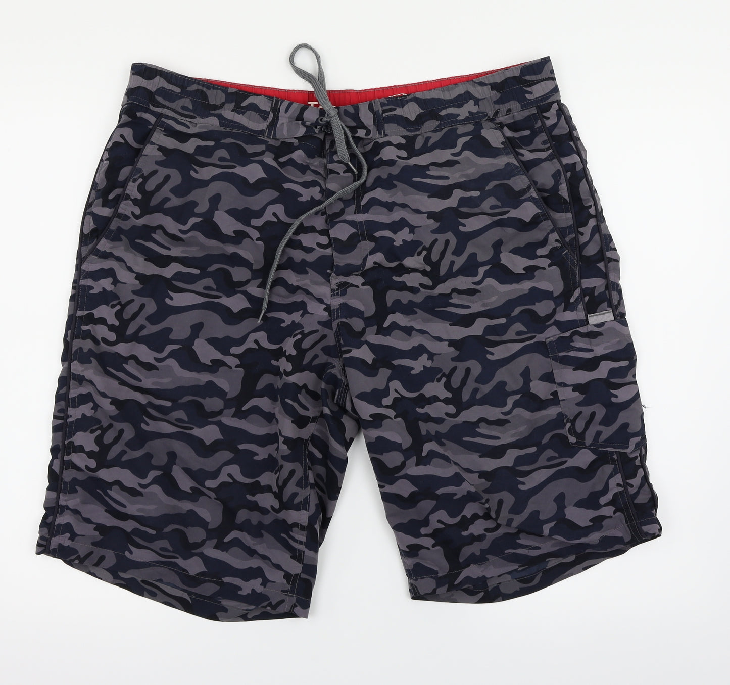 Topman Mens Grey Camouflage  Sweat Shorts Size L