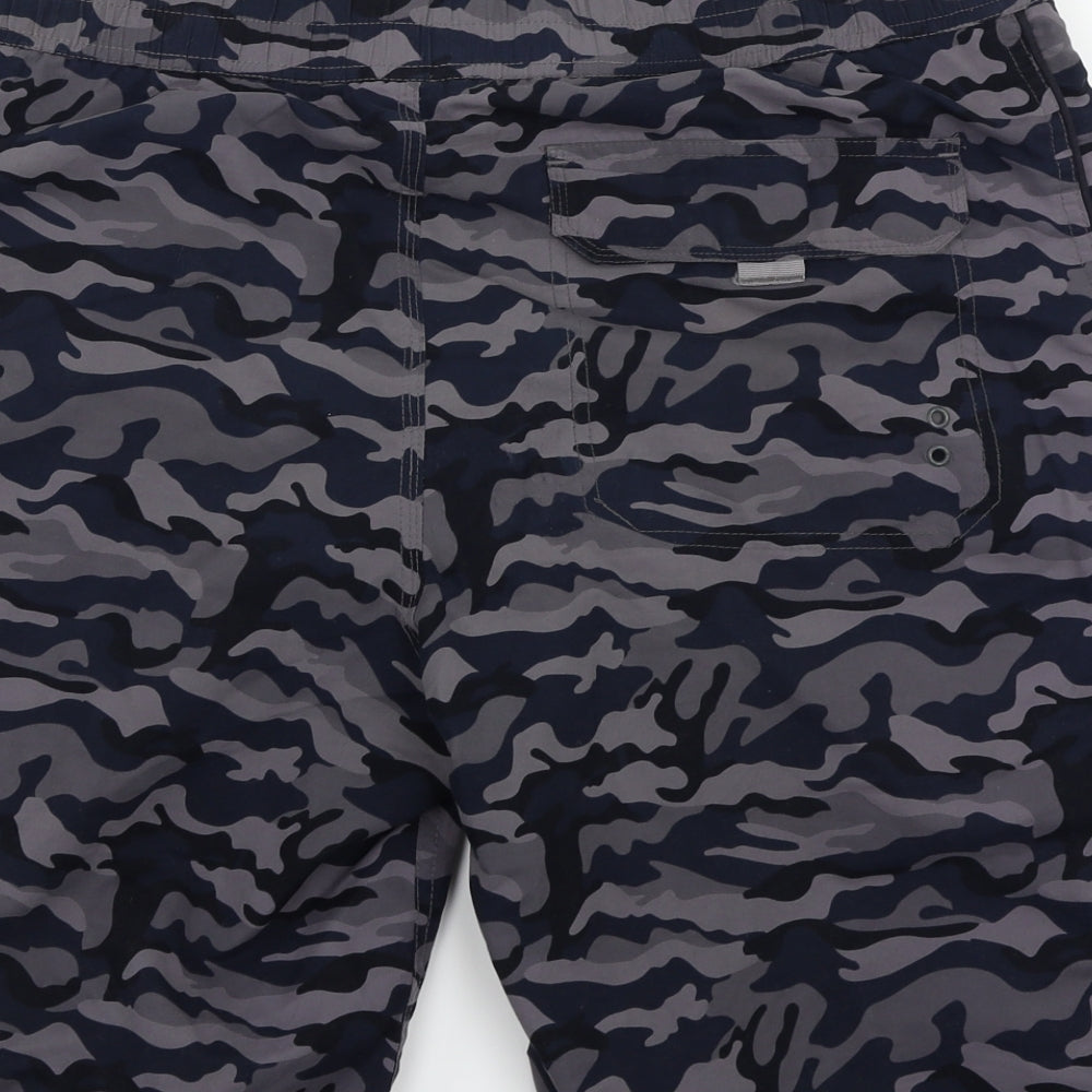 Topman Mens Grey Camouflage  Sweat Shorts Size L