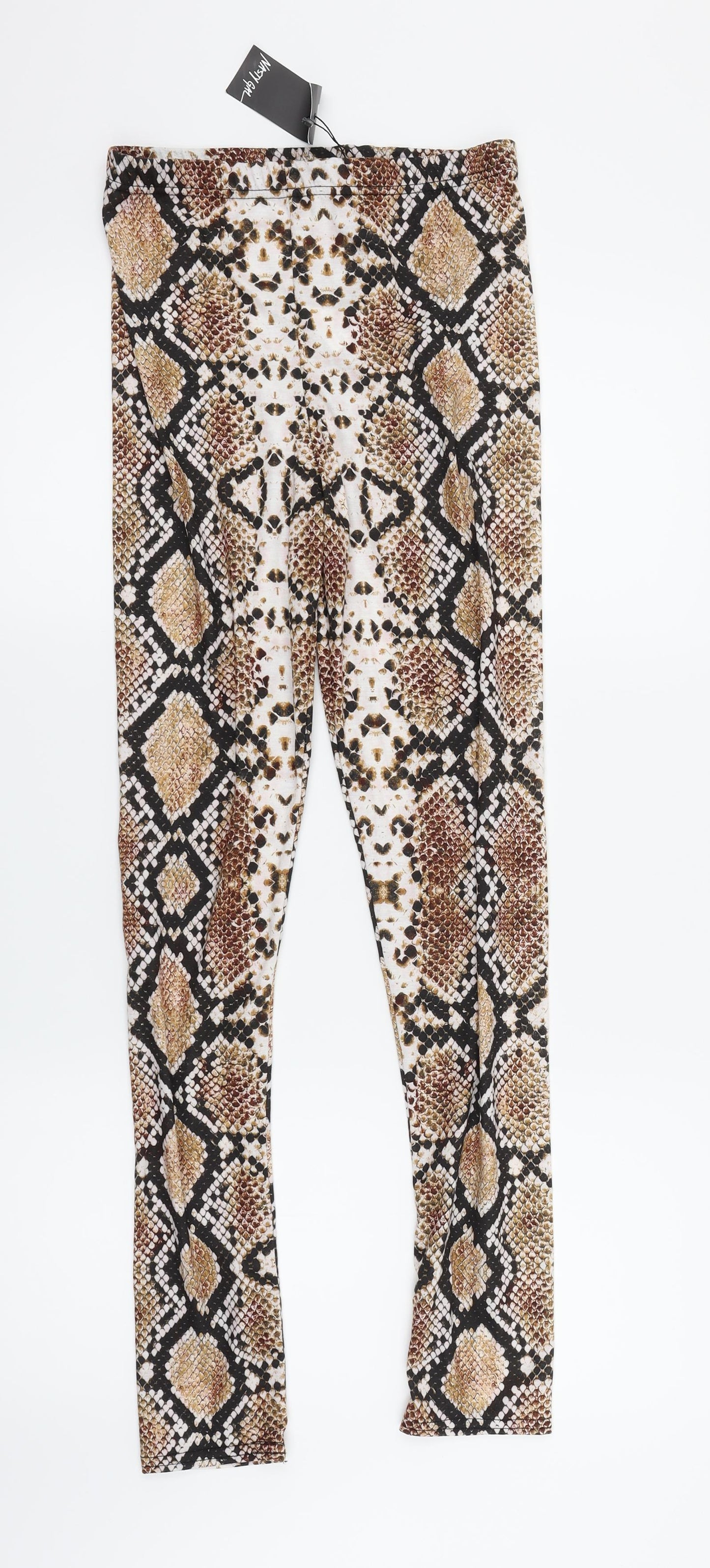 Nasty Gal Womens Multicoloured Animal Print  Jogger Leggings Size 10