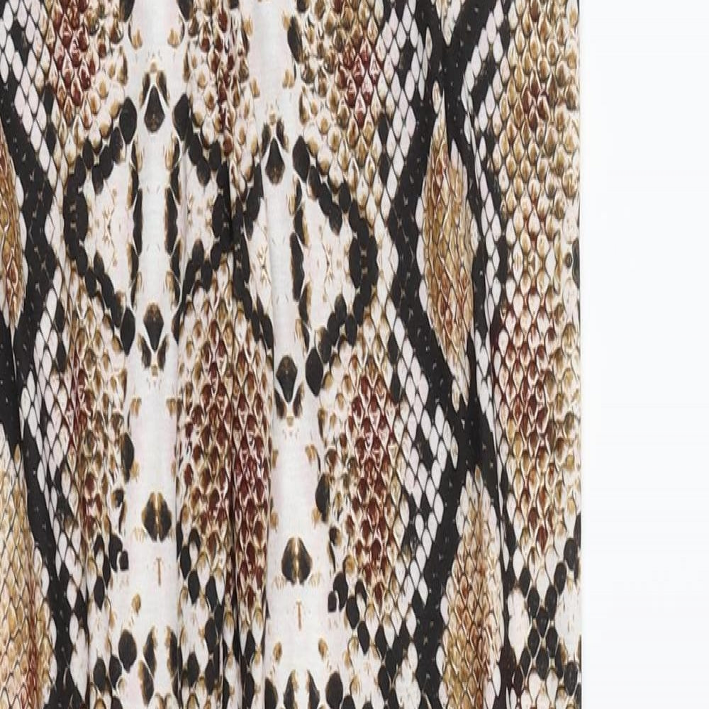 Nasty Gal Womens Multicoloured Animal Print  Jogger Leggings Size 10