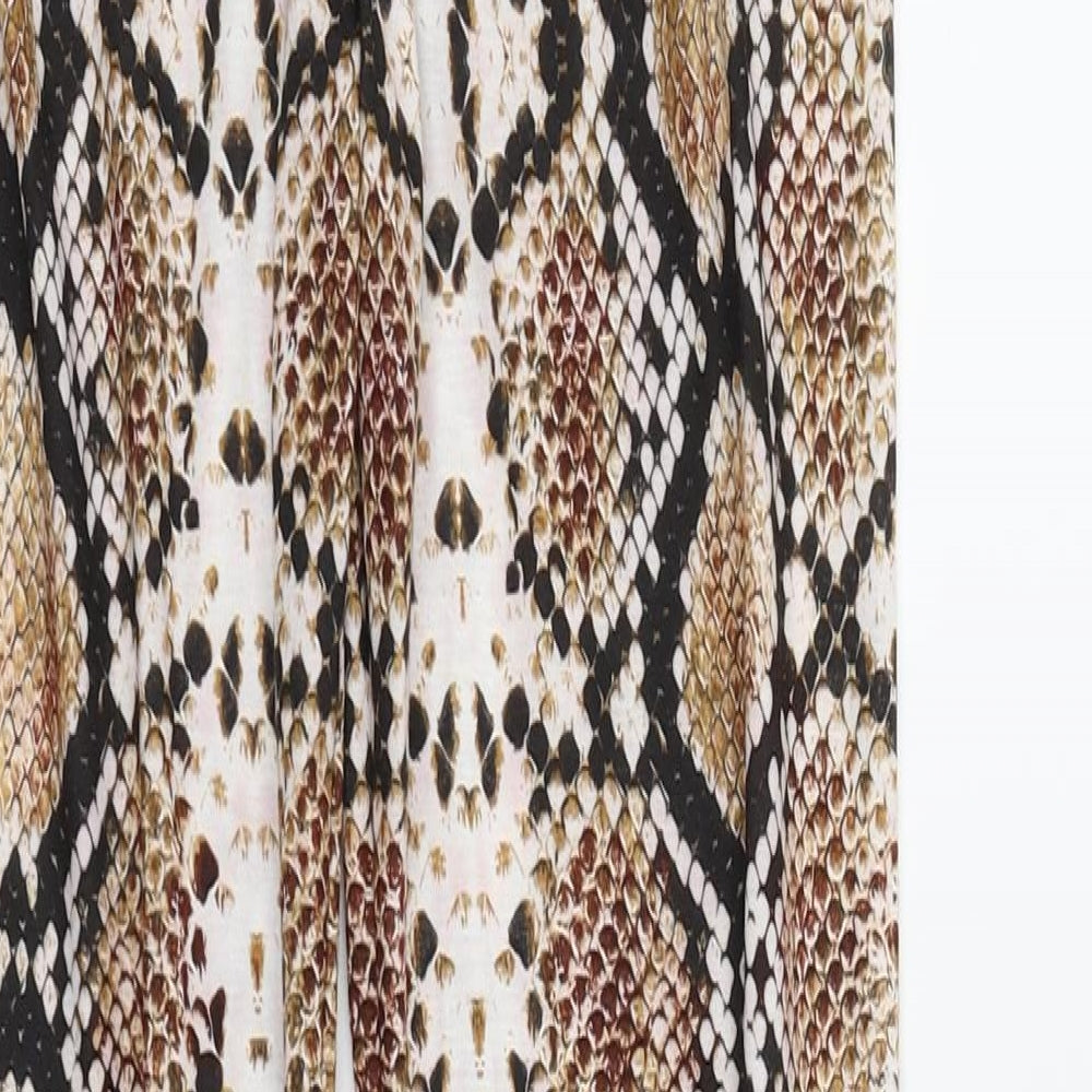 Nasty Gal Womens Multicoloured Animal Print  Jogger Leggings Size 10