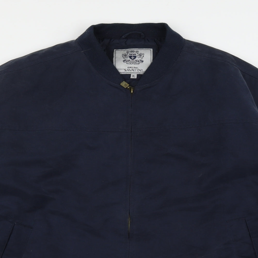Original Savanti Mens Blue   Bomber Jacket Coat Size XL
