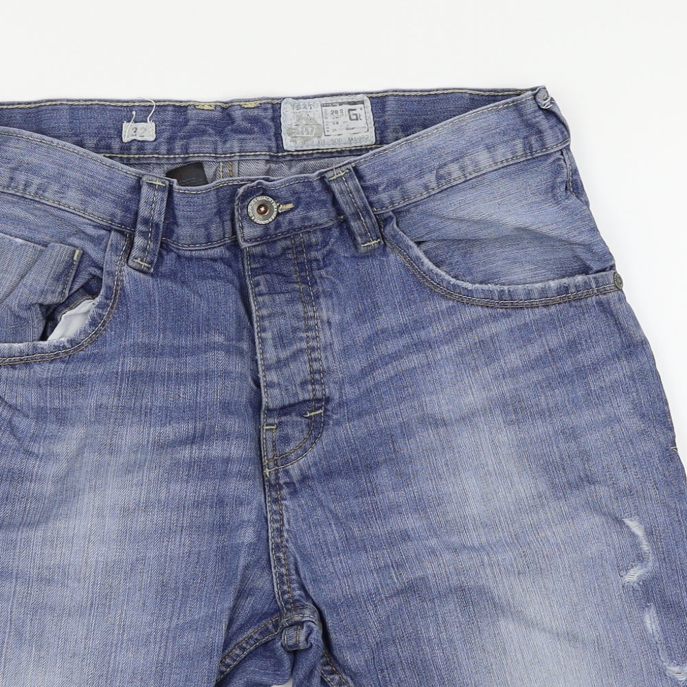NEXT Mens Blue   Chino Shorts Size 32 in