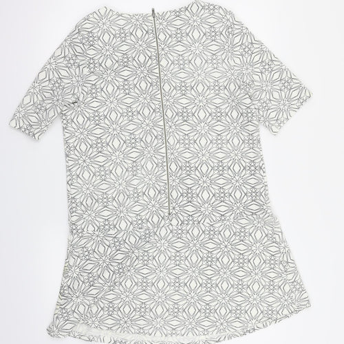NEXT Womens White Argyle/Diamond  A-Line  Size 12