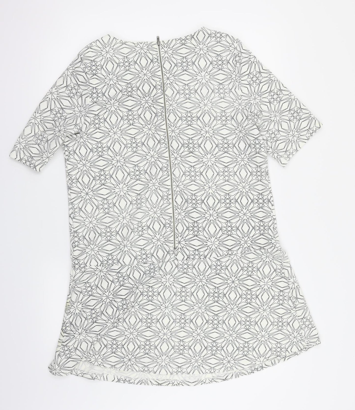 NEXT Womens White Argyle/Diamond  A-Line  Size 12