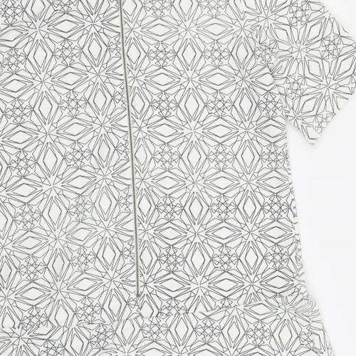 NEXT Womens White Argyle/Diamond  A-Line  Size 12