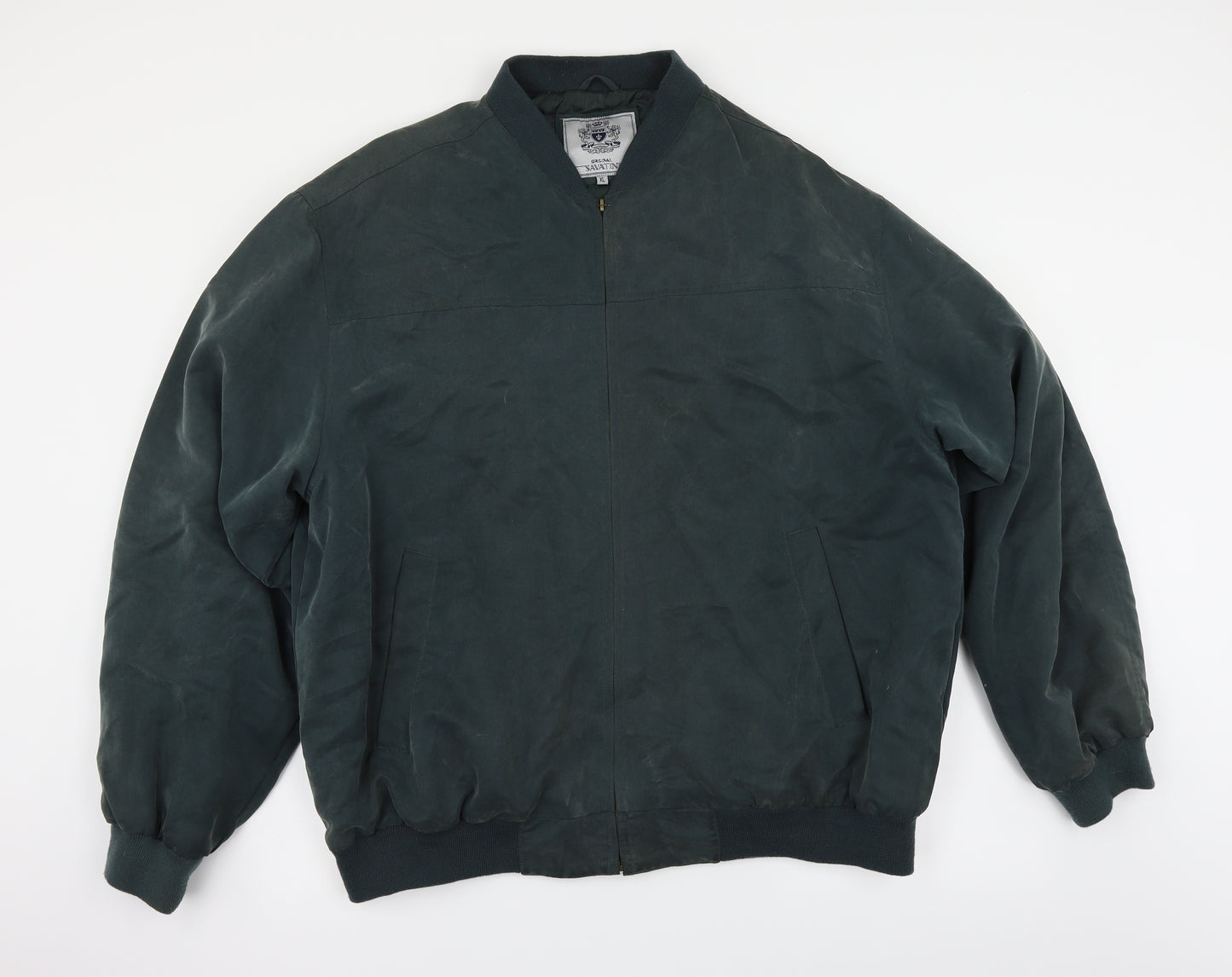 Original Savanti Mens Green   Bomber Jacket Coat Size XL