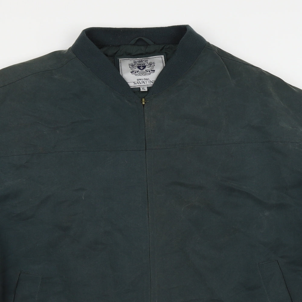 Original Savanti Mens Green   Bomber Jacket Coat Size XL