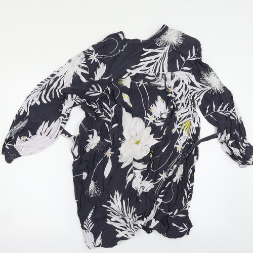 H&M Womens Multicoloured Floral  Basic Button-Up Size 6