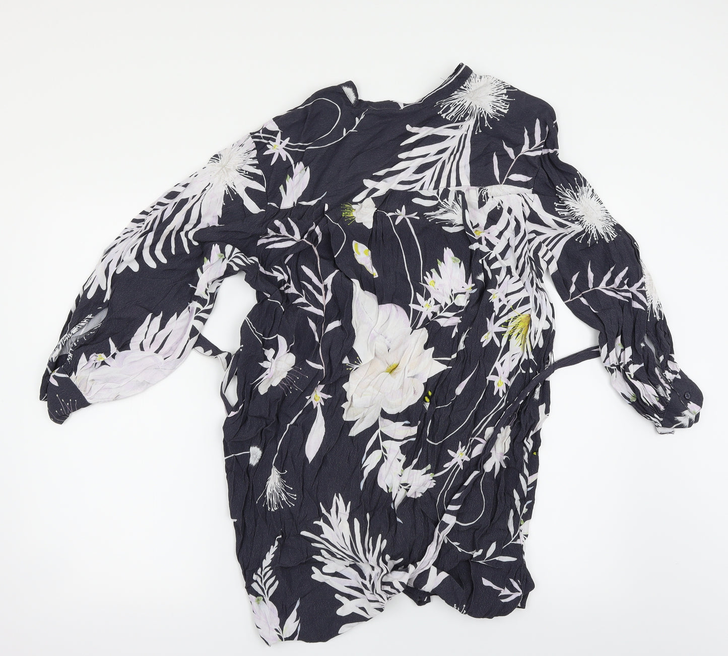 H&M Womens Multicoloured Floral  Basic Button-Up Size 6