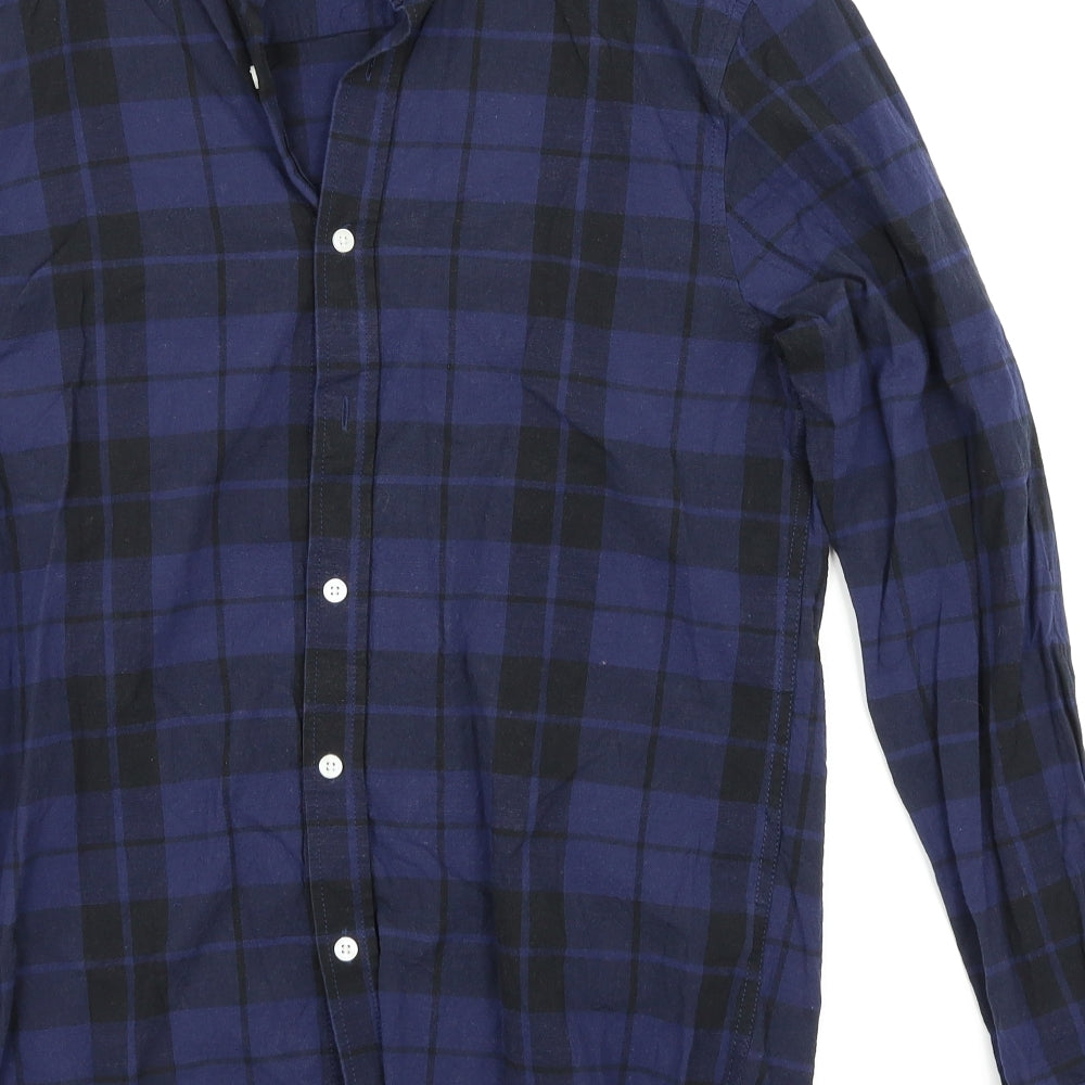 ASOS Mens Blue Check   Button-Up Size M