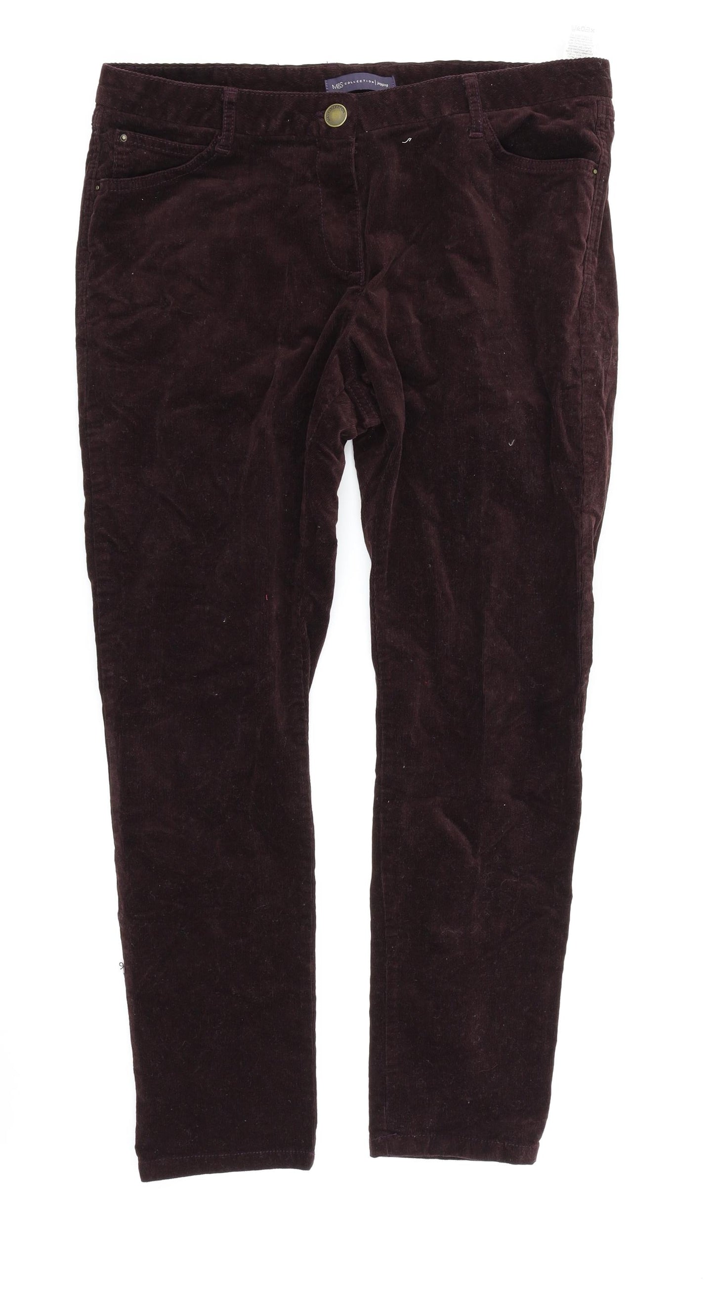 M&S Womens Purple   Jegging Trousers Size 14