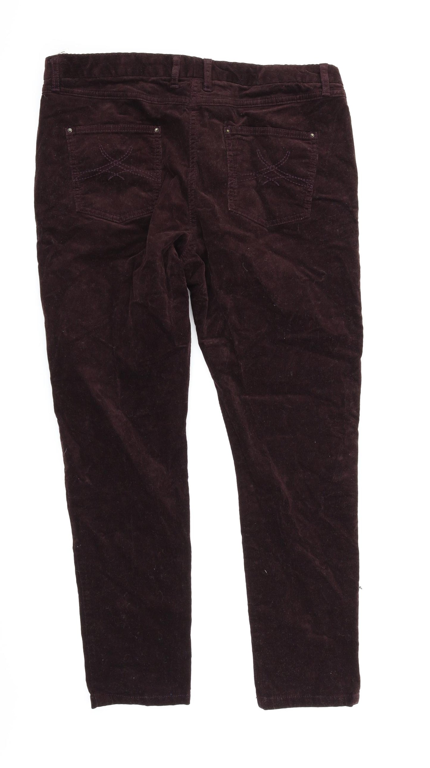 M&S Womens Purple   Jegging Trousers Size 14