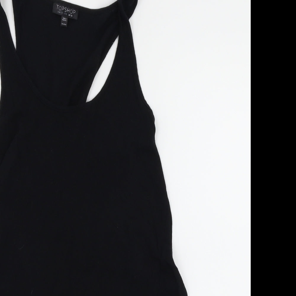 Topshop Womens Black   Basic Tank Size 10