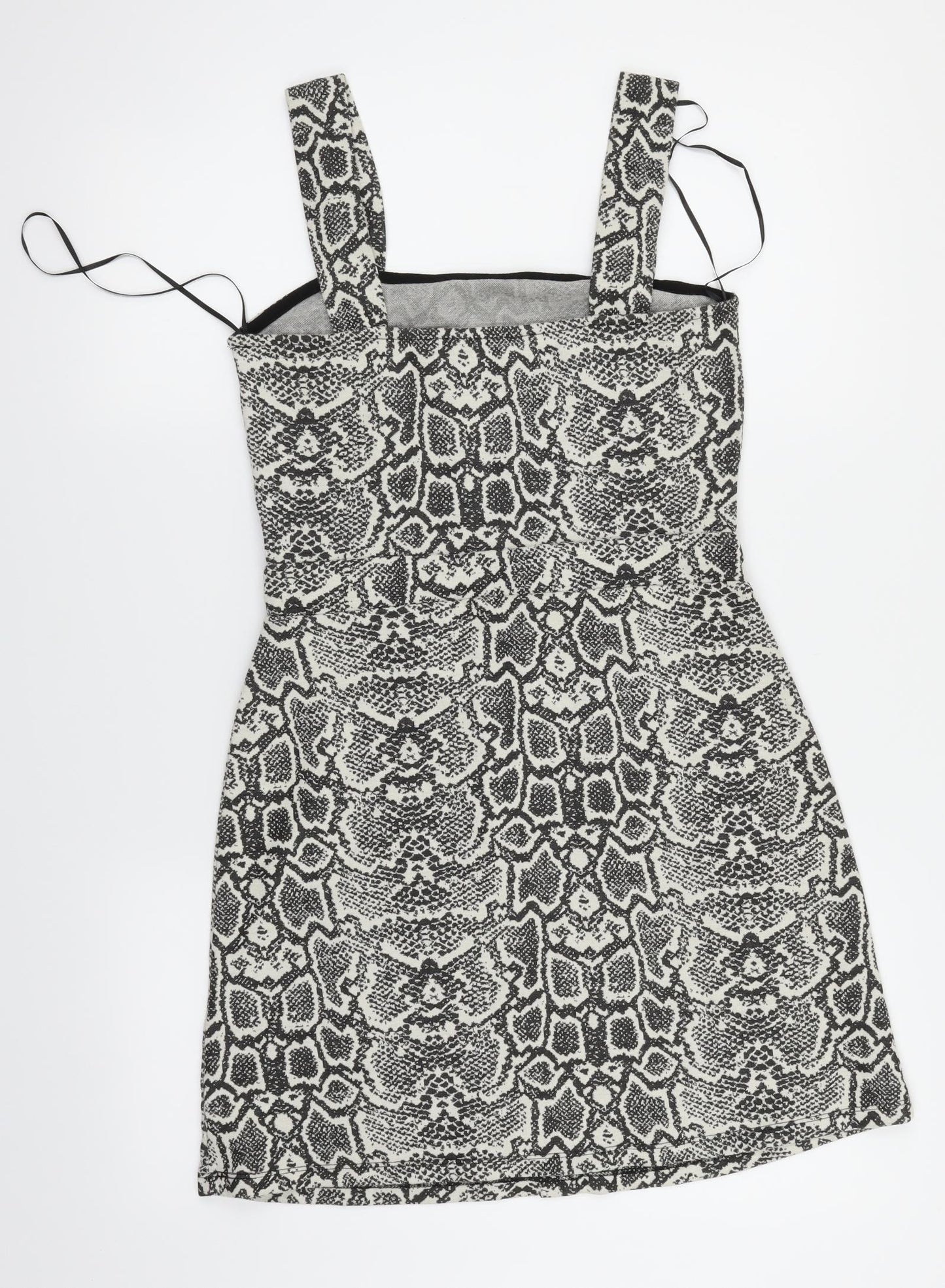 F&F Womens Multicoloured Animal Print  Pinafore/Dungaree Dress  Size 8