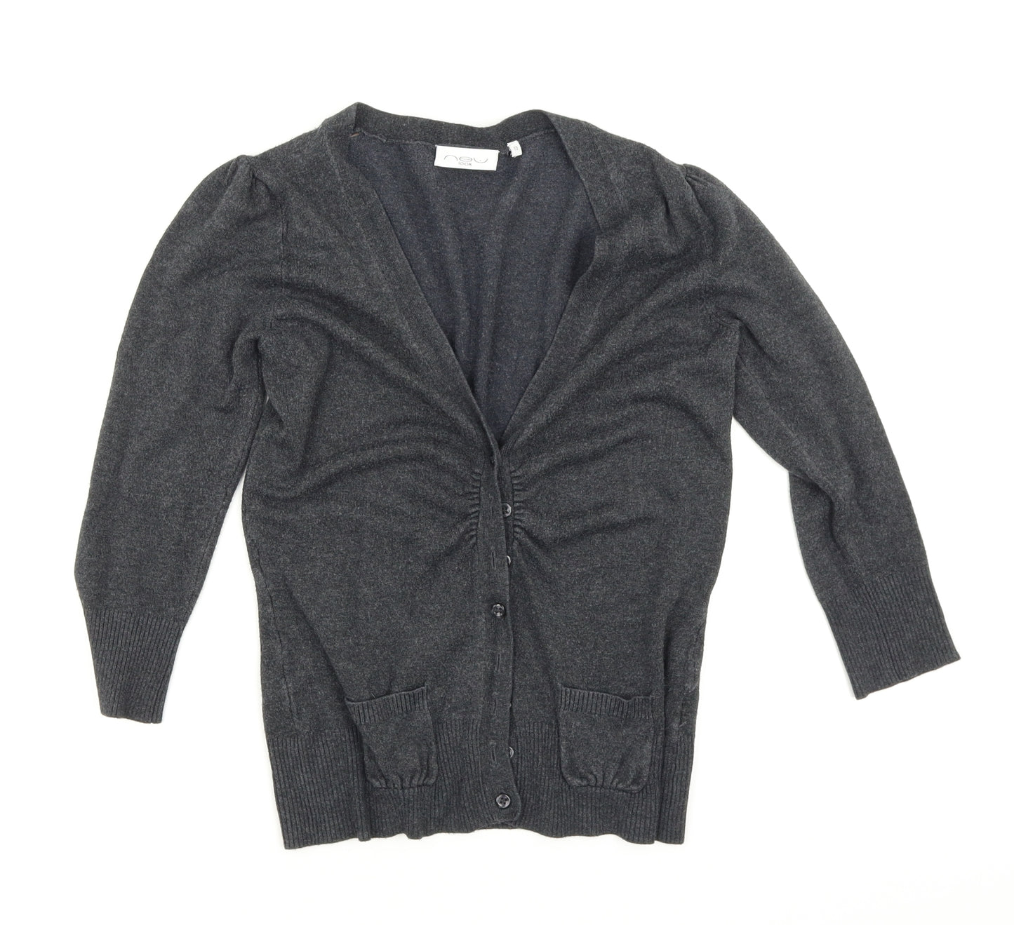 New Look Womens Grey   Cardigan Jumper Size 10