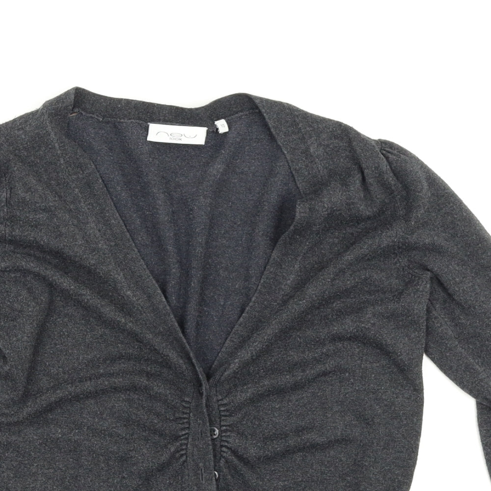 New Look Womens Grey   Cardigan Jumper Size 10