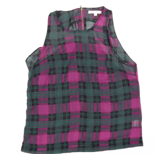 Glamorous Womens Multicoloured Check  Basic Tank Size 12