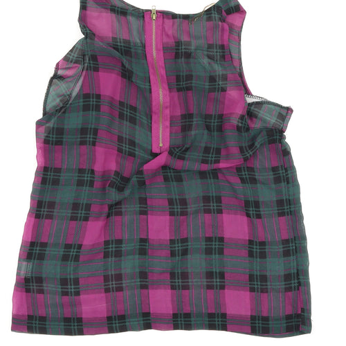Glamorous Womens Multicoloured Check  Basic Tank Size 12