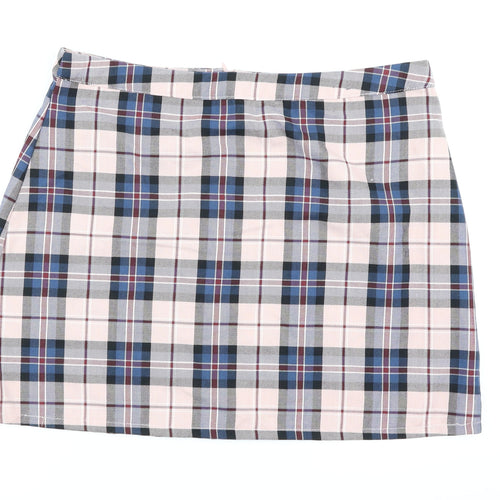 Primark Womens Pink Check  Straight & Pencil Skirt Size 18