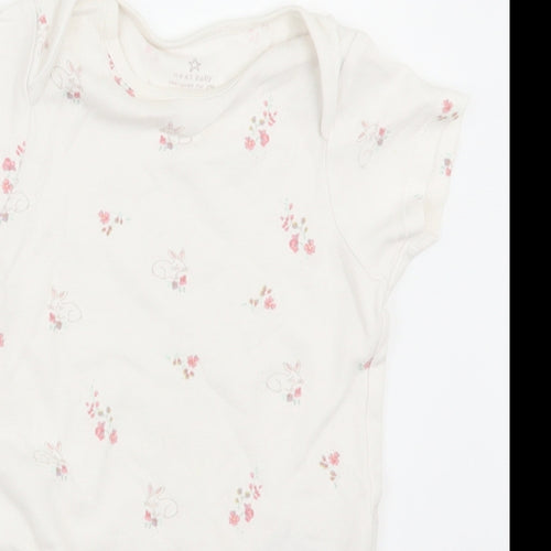 NEXT Girls White Animal Print  Babygrow One-Piece Size 12-18 Months