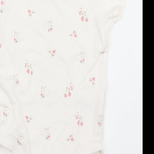 NEXT Girls White Animal Print  Babygrow One-Piece Size 12-18 Months
