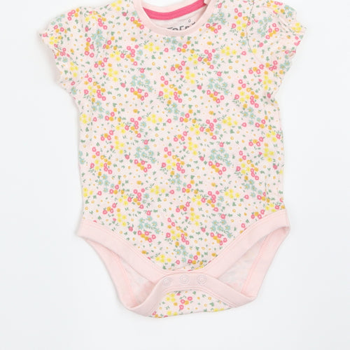 Fred & Flo Girls Multicoloured Floral  Babygrow One-Piece Size 3-6 Months