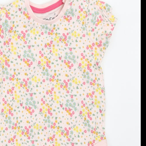 Fred & Flo Girls Multicoloured Floral  Babygrow One-Piece Size 3-6 Months
