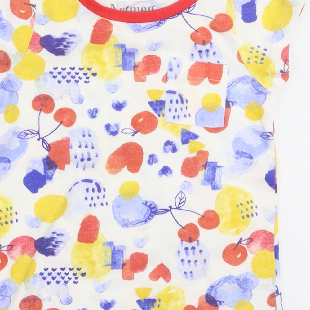 Nutmeg Baby White Batik  Basic T-Shirt Size 12-18 Months