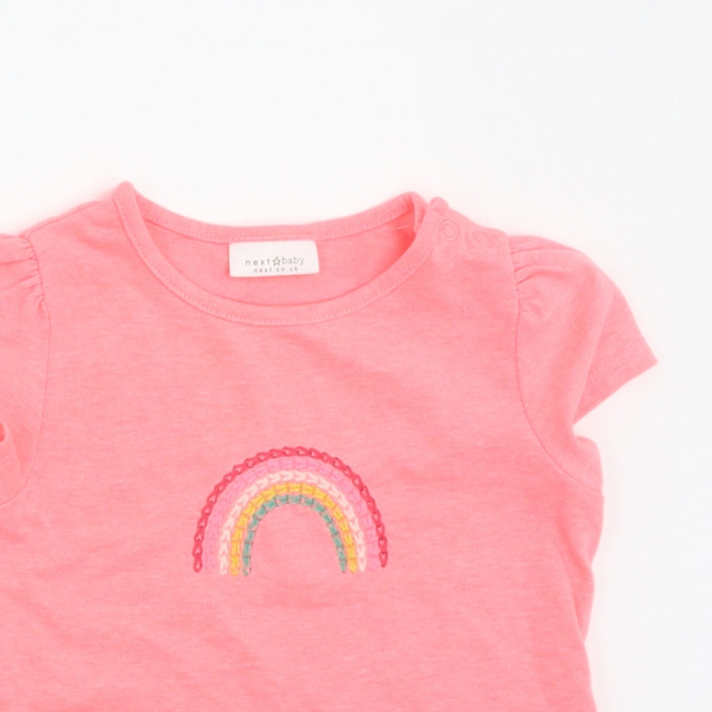 NEXT Girls Pink   Basic T-Shirt Size 3-6 Months