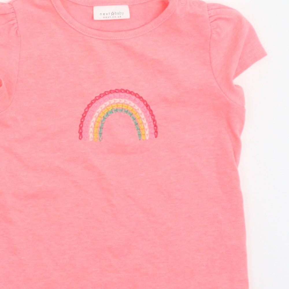 NEXT Girls Pink   Basic T-Shirt Size 3-6 Months