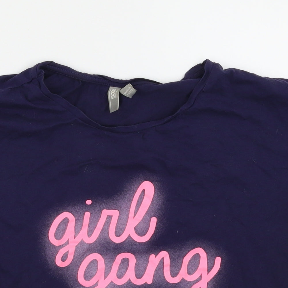 ASOS Womens Blue   Basic T-Shirt Size 10