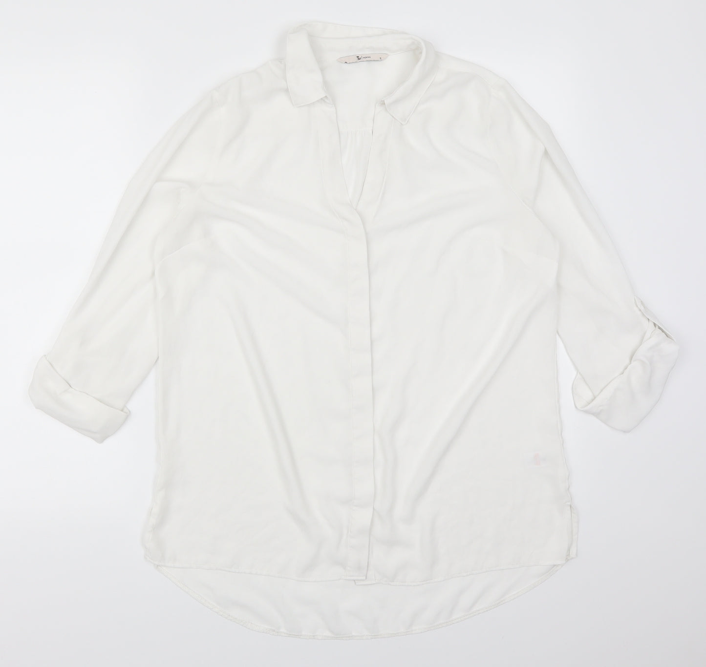 TU Womens White   Basic Blouse Size 12
