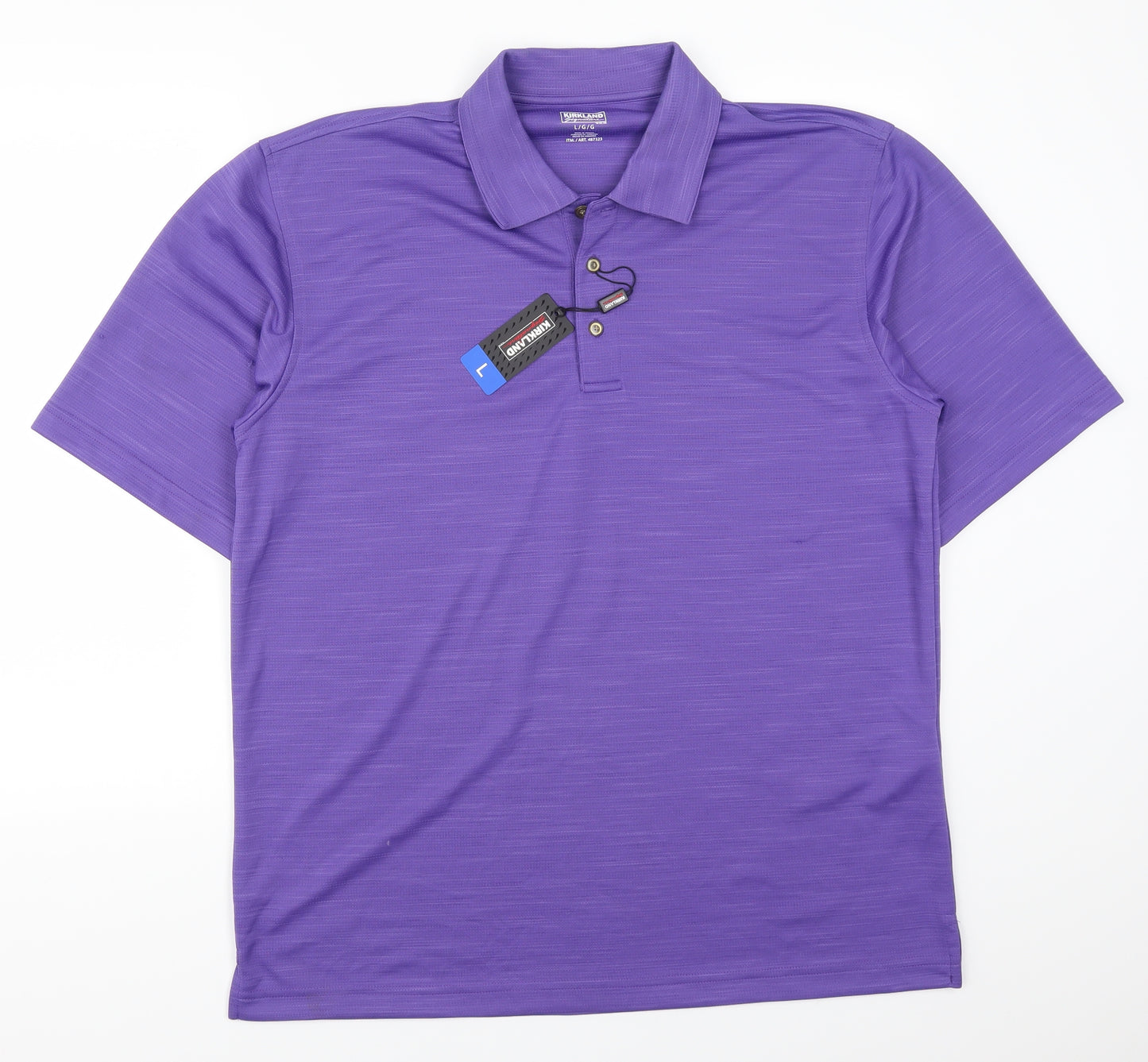 Kirkland Mens Purple    Polo Size L