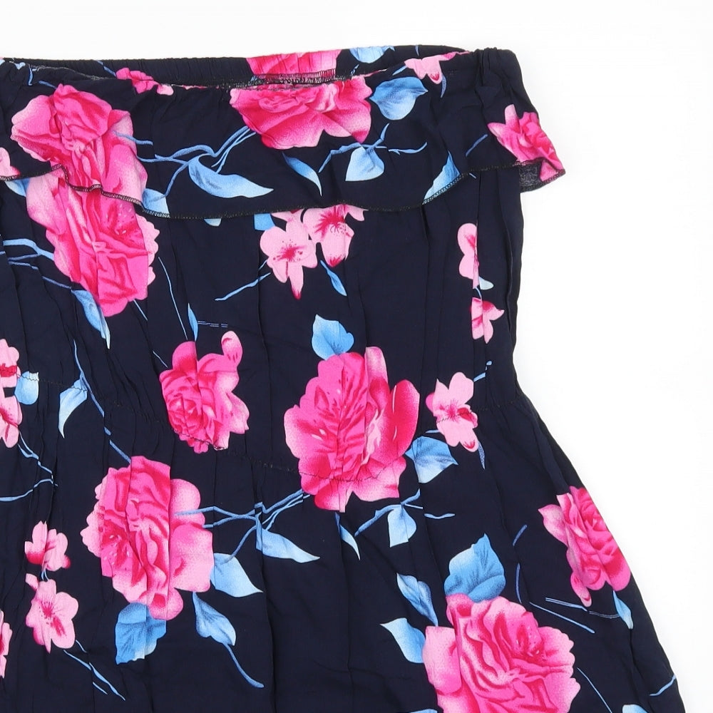 Preworn Womens Pink Floral  Basic Tank Size 2XL