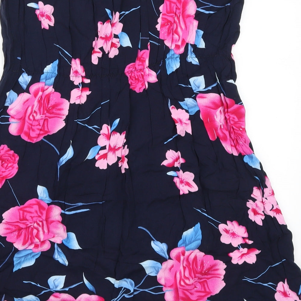 Preworn Womens Pink Floral  Basic Tank Size 2XL