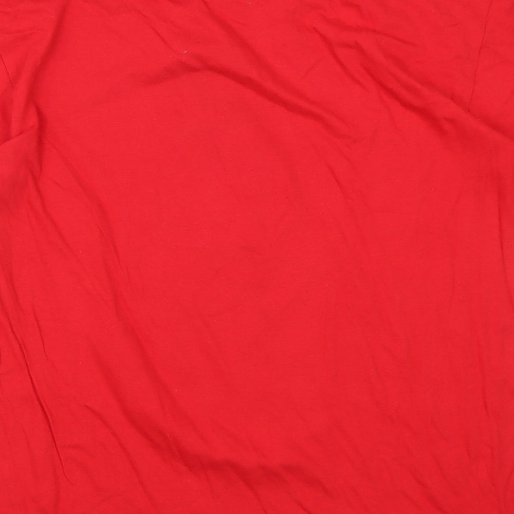 Casual Classics Mens Red    T-Shirt Size M  - Christmas Snowman